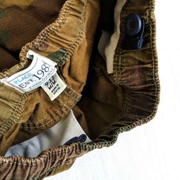 children's place camo cargo pocket utility shorts 9-12 months baby boy - Picture 3 of 4